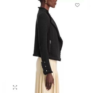 Nic+Zoe Fringe Mic Knit Open Front Jacket